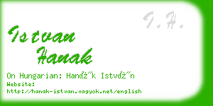 istvan hanak business card